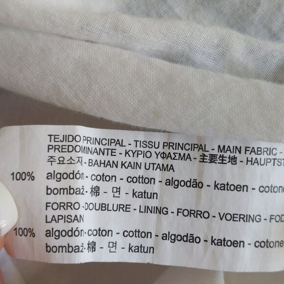 Zara trf Collection 100% cotton white maxi dress with blue embroidery M - Picture 6 of 8